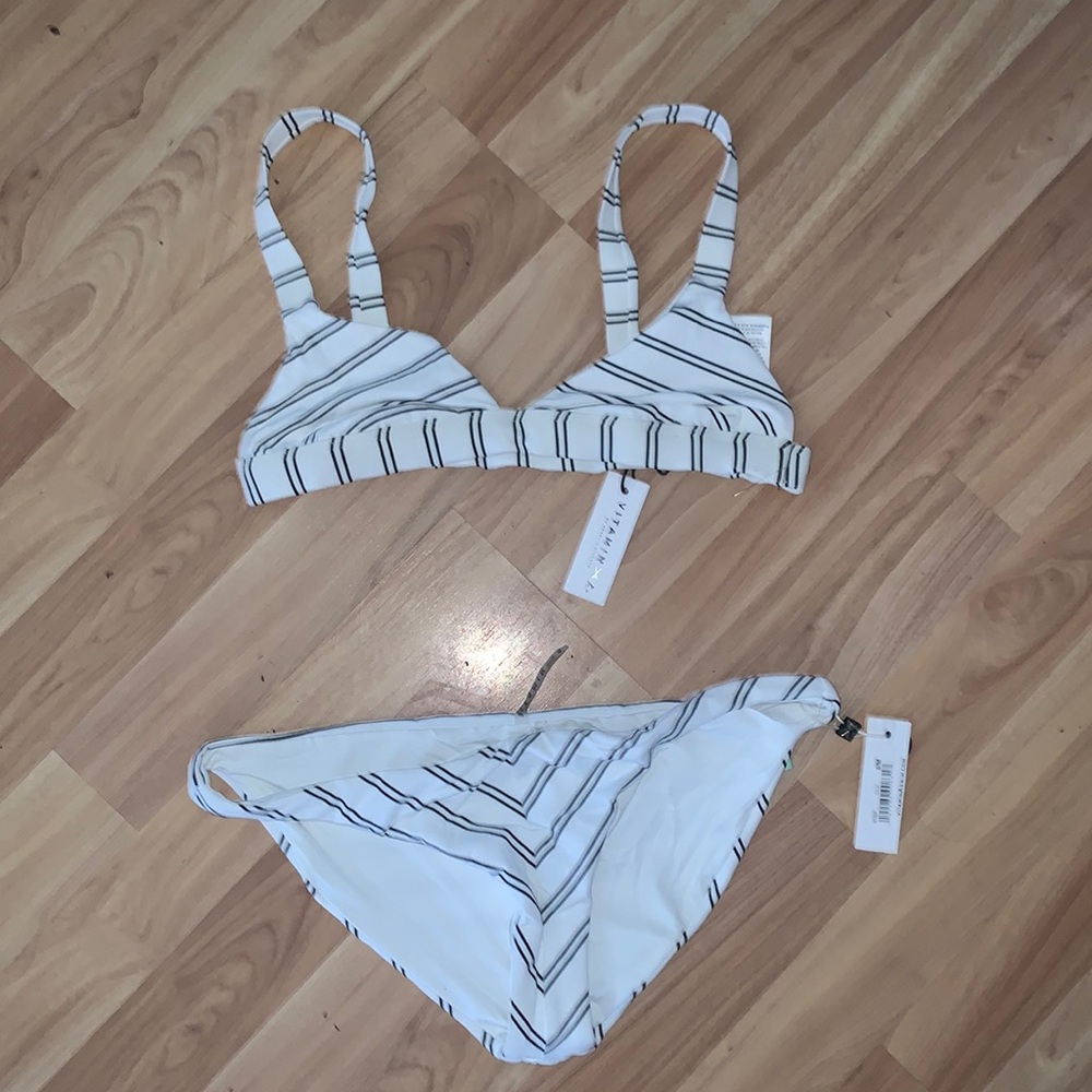 Vitamin A | 2 Piece Stripped Bikini Set Size M